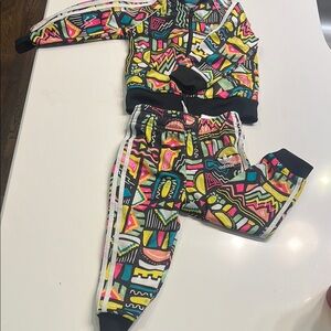 Adidas Kids Colorful Patterned matching warm ups